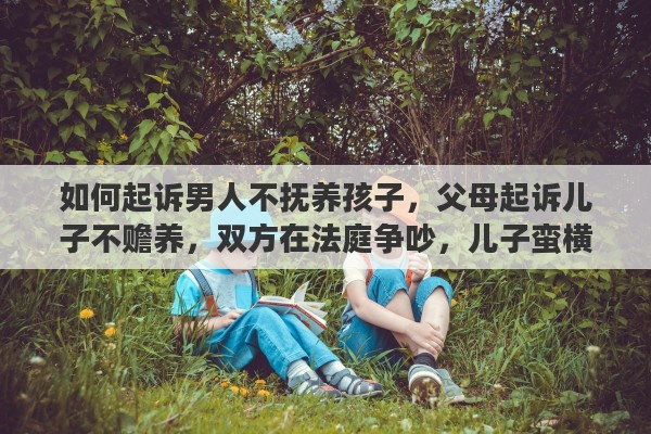 如何起诉男人不抚养孩子，父母起诉儿子不赡养，双方在法庭争吵，儿子蛮横，老人该怎么办