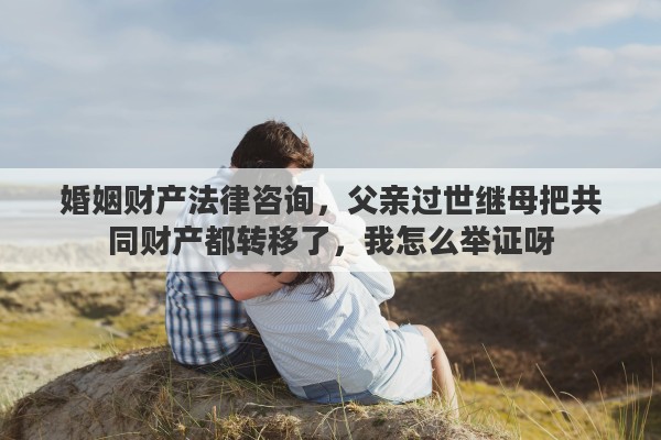 婚姻财产法律咨询，父亲过世继母把共同财产都转移了，我怎么举证呀