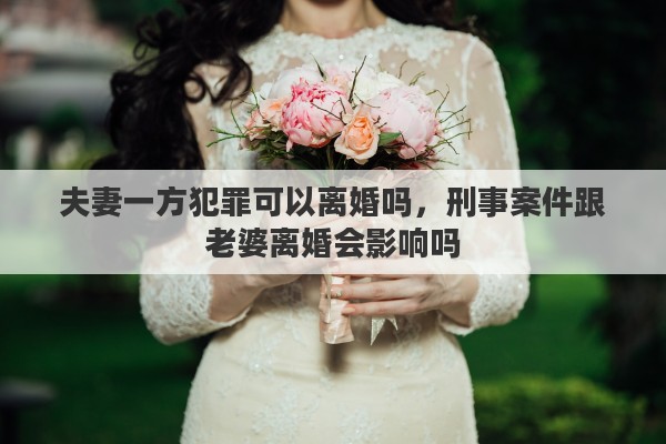 夫妻一方犯罪可以离婚吗，刑事案件跟老婆离婚会影响吗