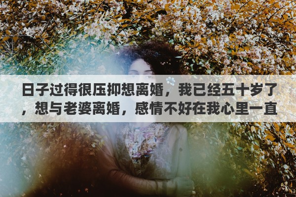 日子过得很压抑想离婚，我已经五十岁了，想与老婆离婚，感情不好在我心里一直难受。痛苦。有人帮我建议一下吗