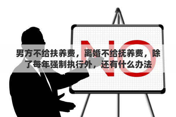 男方不给扶养费，离婚不给抚养费，除了每年强制执行外，还有什么办法