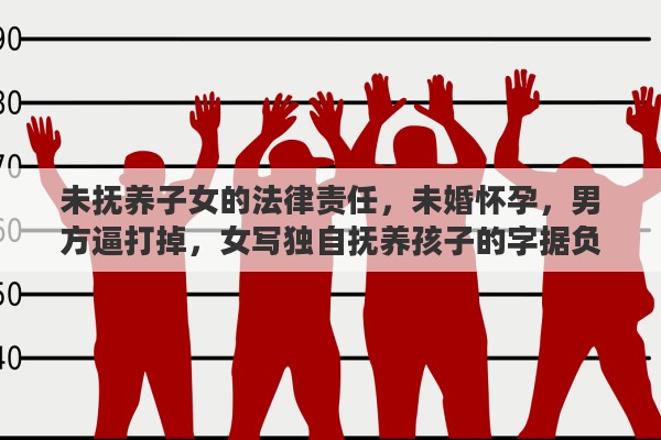 未抚养子女的法律责任，未婚怀孕，男方逼打掉，女写独自抚养孩子的字据负法律责任吗