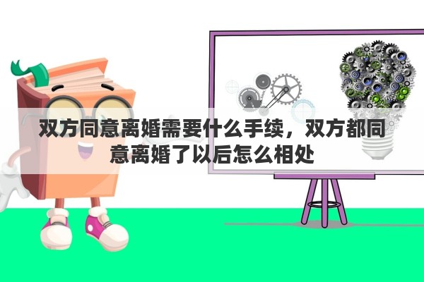 双方同意离婚需要什么手续，双方都同意离婚了以后怎么相处