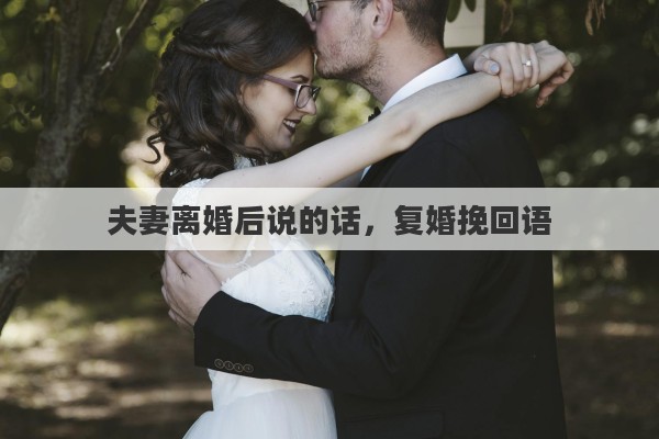 夫妻离婚后说的话，复婚挽回语