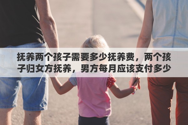 抚养两个孩子需要多少抚养费，两个孩子归女方抚养，男方每月应该支付多少抚养费