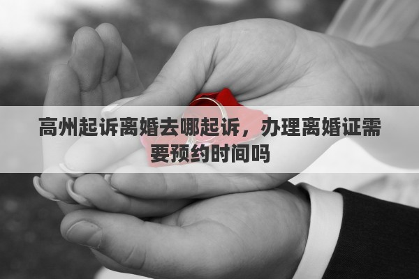 高州起诉离婚去哪起诉，办理离婚证需要预约时间吗