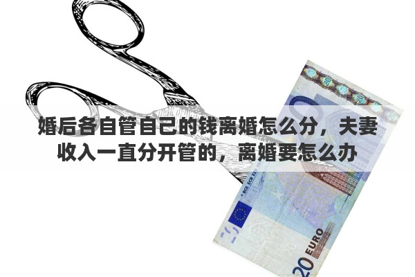 婚后各自管自己的钱离婚怎么分，夫妻收入一直分开管的，离婚要怎么办