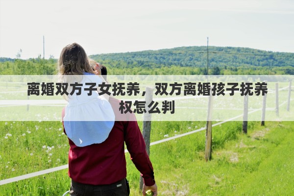 离婚双方子女抚养，双方离婚孩子抚养权怎么判