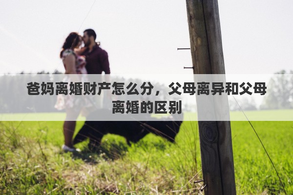 爸妈离婚财产怎么分，父母离异和父母离婚的区别
