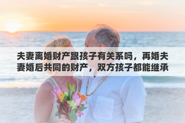 夫妻离婚财产跟孩子有关系吗，再婚夫妻婚后共同的财产，双方孩子都能继承吗