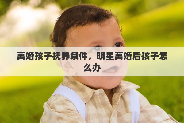 离婚孩子抚养条件，明星离婚后孩子怎么办