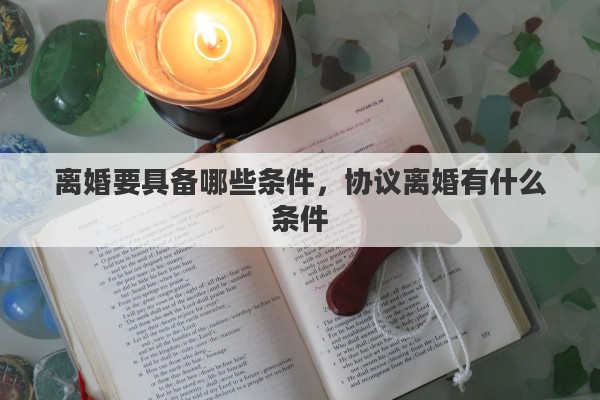 离婚要具备哪些条件，协议离婚有什么条件