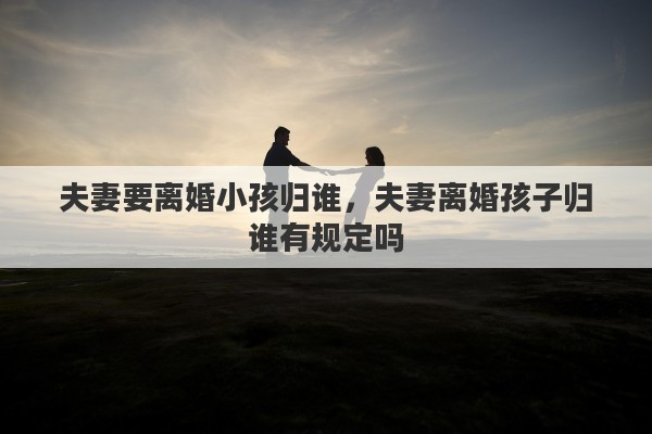 夫妻要离婚小孩归谁，夫妻离婚孩子归谁有规定吗
