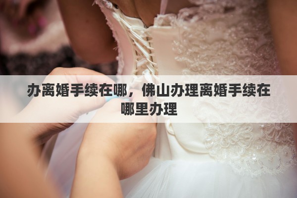 办离婚手续在哪，佛山办理离婚手续在哪里办理