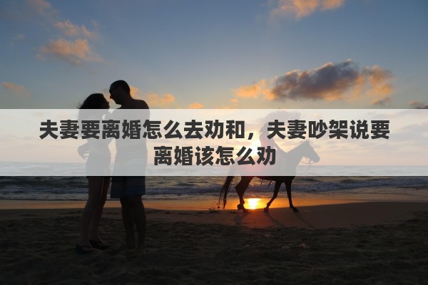 夫妻要离婚怎么去劝和，夫妻吵架说要离婚该怎么劝