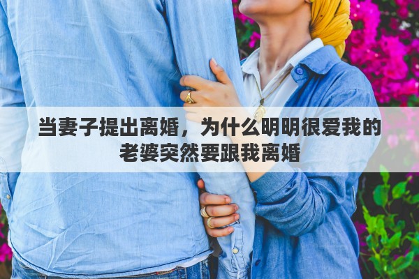 当妻子提出离婚，为什么明明很爱我的老婆突然要跟我离婚
