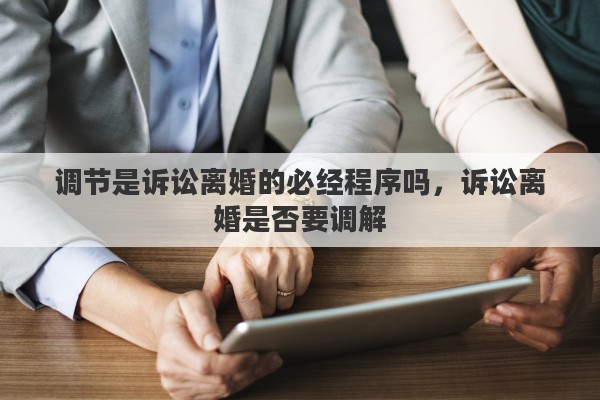 调节是诉讼离婚的必经程序吗，诉讼离婚是否要调解