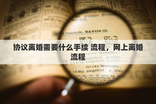 协议离婚需要什么手续 流程，网上离婚流程