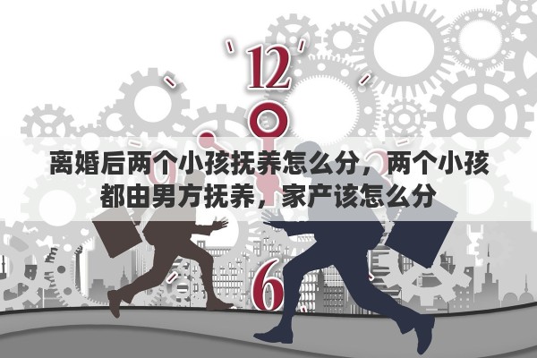 离婚后两个小孩抚养怎么分，两个小孩都由男方抚养，家产该怎么分
