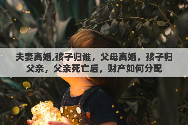 夫妻离婚,孩子归谁，父母离婚，孩子归父亲，父亲死亡后，财产如何分配