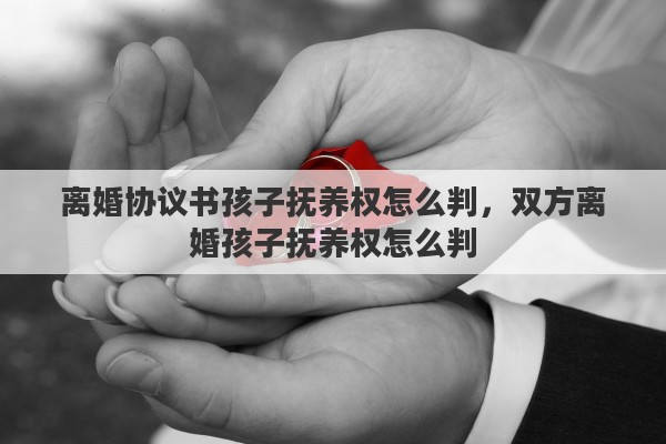 离婚协议书孩子抚养权怎么判，双方离婚孩子抚养权怎么判
