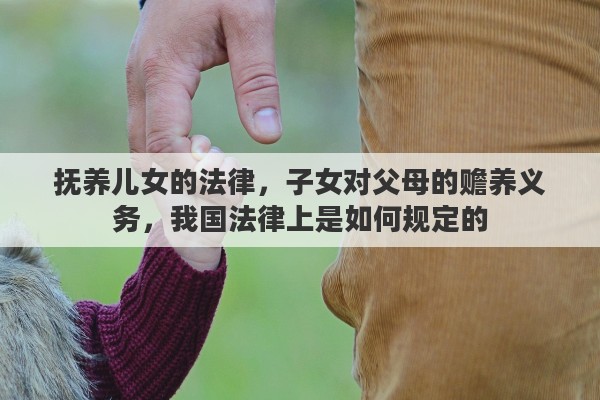 抚养儿女的法律，子女对父母的赡养义务，我国法律上是如何规定的
