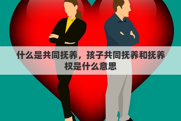 什么是共同抚养，孩子共同抚养和抚养权是什么意思