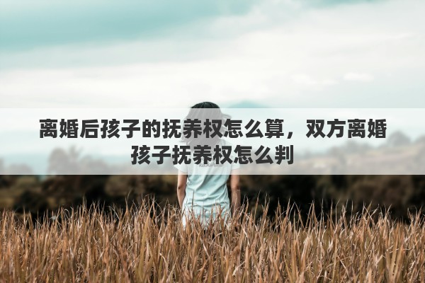 离婚后孩子的抚养权怎么算，双方离婚孩子抚养权怎么判