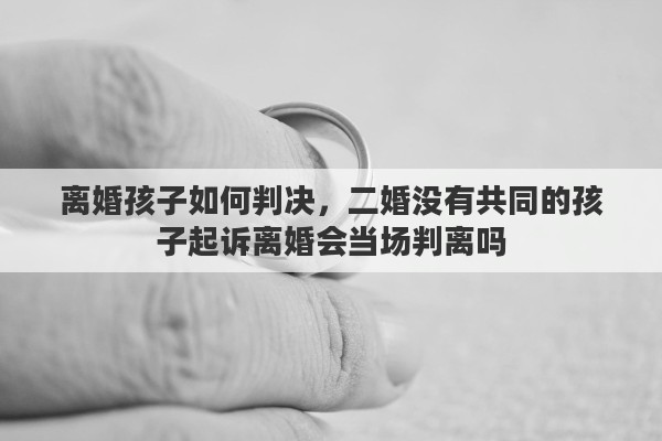 离婚孩子如何判决，二婚没有共同的孩子起诉离婚会当场判离吗