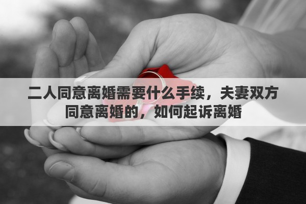 二人同意离婚需要什么手续，夫妻双方同意离婚的，如何起诉离婚