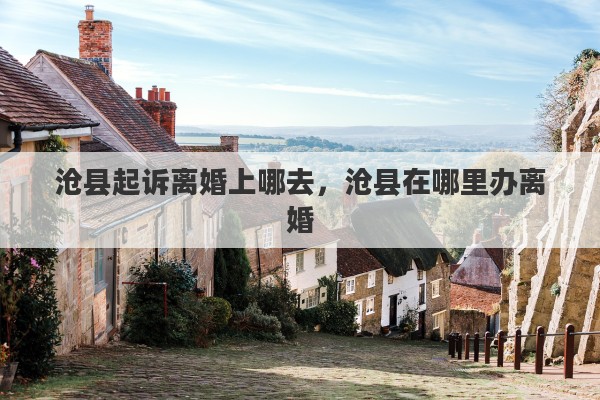沧县起诉离婚上哪去，沧县在哪里办离婚