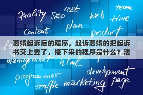 离婚起诉后的程序，起诉离婚的把起诉书交上去了，接下来的程序是什么？法官会怎么做
