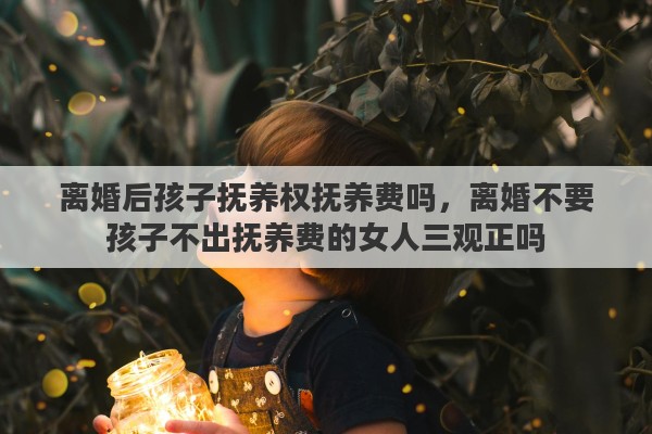 离婚后孩子抚养权抚养费吗，离婚不要孩子不出抚养费的女人三观正吗