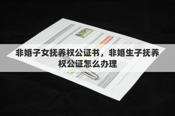 非婚子女抚养权公证书，非婚生子抚养权公证怎么办理