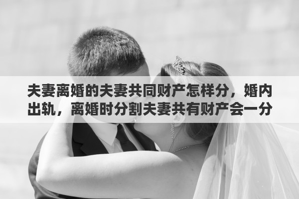 夫妻离婚的夫妻共同财产怎样分,婚内出轨,离婚时分割夫妻共有财产会一分钱分不到吗 夫妻离婚的夫妻共同财产怎样分,婚内出轨,离婚时分割夫妻共有财产会一分钱分不到吗