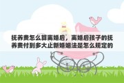 抚养费怎么算离婚后，离婚后孩子的抚养费付到多大止新婚姻法是怎么规定的