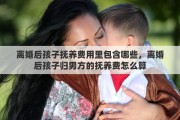 离婚后孩子抚养费用里包含哪些，离婚后孩子归男方的抚养费怎么算