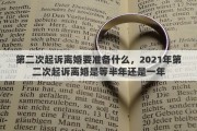 第二次起诉离婚要准备什么，2021年第二次起诉离婚是等半年还是一年