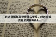 起诉离婚都需要带什么手续，起诉离婚流程和费用2021
