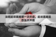 法院起诉离婚第一次开庭，起诉离婚是否当天开庭