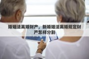 婚姻法离婚财产，新婚姻法离婚规定财产怎样分割