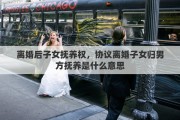 离婚后子女抚养权，协议离婚子女归男方抚养是什么意思