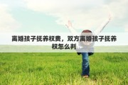 离婚孩子抚养权费，双方离婚孩子抚养权怎么判