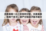 夫妻离婚一儿一女如何分配，夫妻离婚，有两个孩子，房产分割孩子能不能分得其中一份