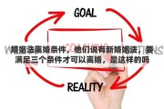 婚姻法离婚条件，他们说有新婚姻法，要满足三个条件才可以离婚，是这样的吗