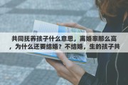 共同抚养孩子什么意思，离婚率那么高，为什么还要结婚？不结婚，生的孩子共同扶养如何