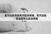 男方出轨而且男方起诉离婚，男方出轨，到法院怎么起诉离婚