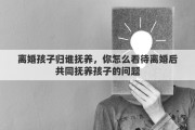 离婚孩子归谁抚养，你怎么看待离婚后共同抚养孩子的问题
