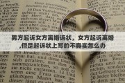 男方起诉女方离婚诉状，女方起诉离婚,但是起诉状上写的不真实怎么办