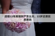 结婚22年离婚财产怎么分，22岁还要抚养费吗